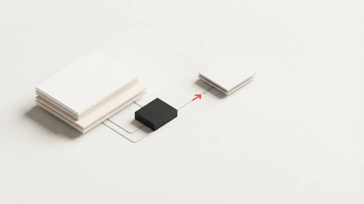 Clear records for rent collection Layered paper planes and a routed line representing organized landlord rent records