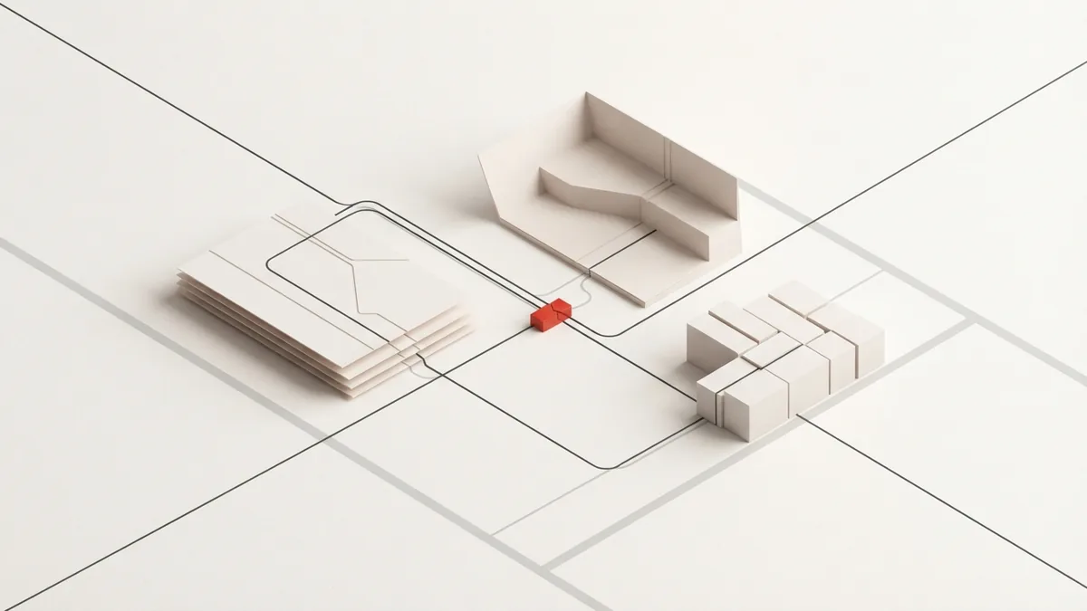 Cross-border VAT route concept Folded planes and routed lines showing cross-border VAT sales paths