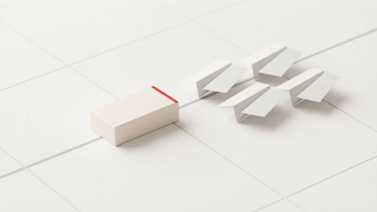 A distinct geometric block among layered planes, symbolizing an EIN for a business