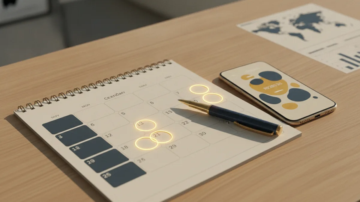 Quarterly tax planning Calendar and planner setup for tracking quarterly tax payments