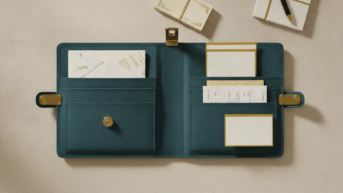 Receipts and folders organized for deductions and tax records