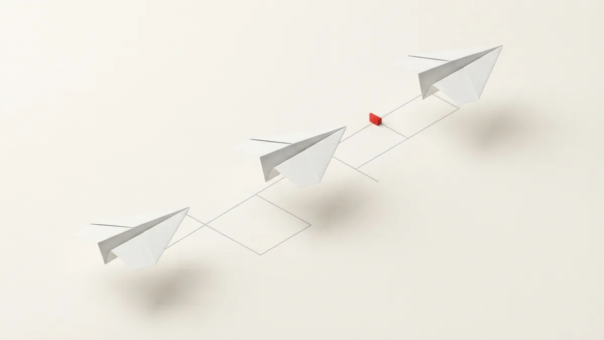 Paper planes at different heights represent distinct VAT rates and tax treatment