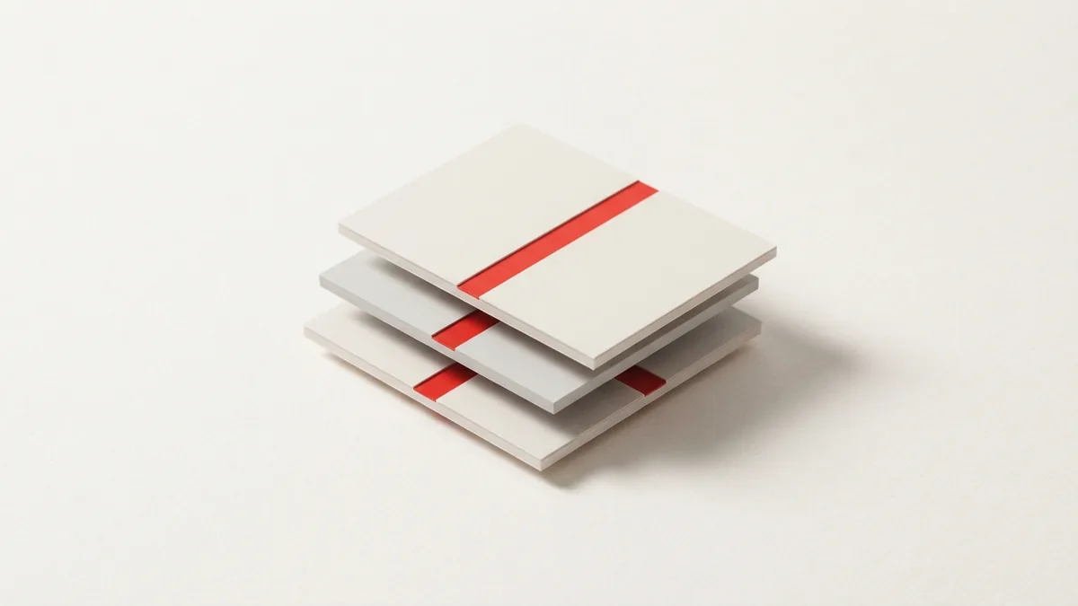Visual metaphor for tax exemptions Layered cards and a marked path represent sales tax exemptions and records