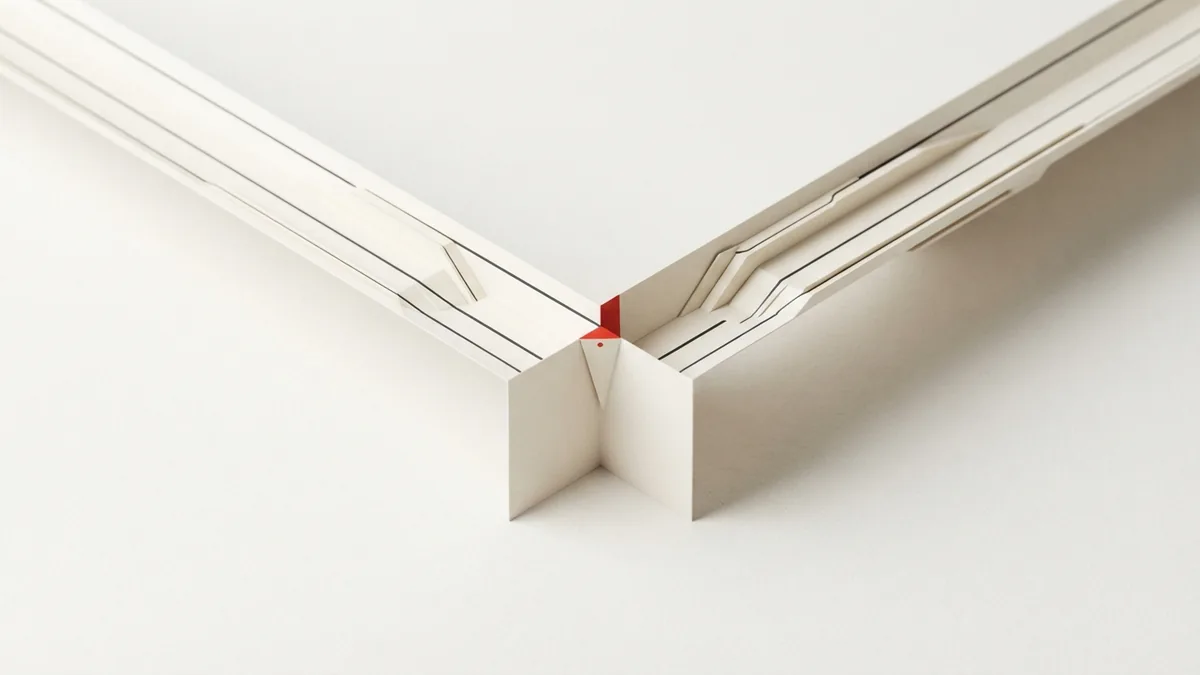 Two paper channels meet at a central plane to suggest balancing VAT charged and paid