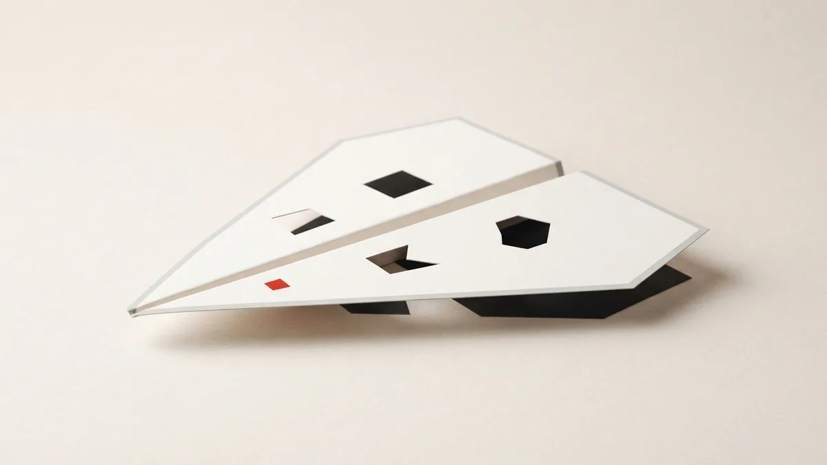 How business deductions affect taxable income Inset shapes in a paper plane suggest business expenses lowering taxable income