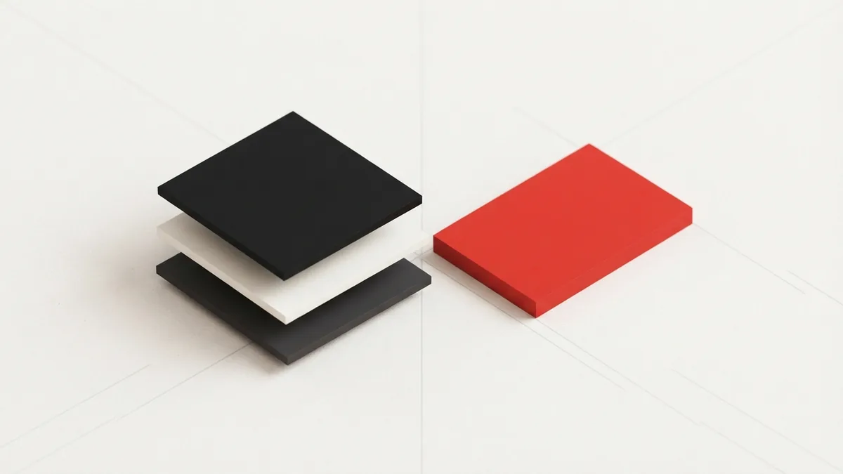 Secure VAT account access concept Geometric cards and a red threshold representing secure HMRC VAT account access