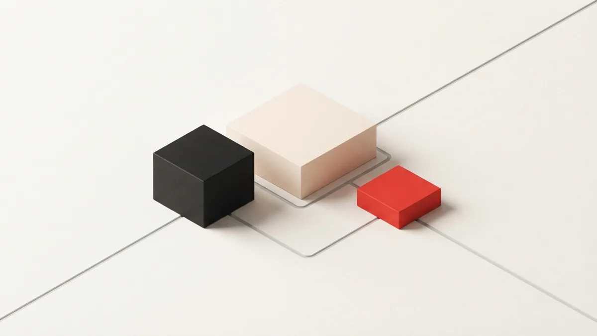 Three German VAT rate levels Layered geometric planes represent standard, reduced, and zero VAT rates in Germany