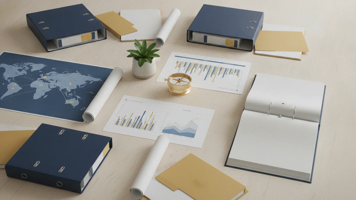 Business records spread out for partnership or LLC tax planning