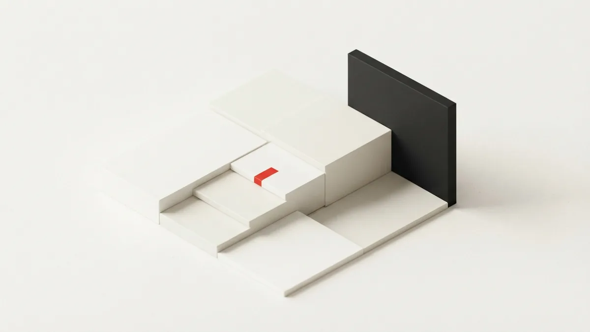 A measured route to account opening Stepped geometric route showing the process of opening an online bank account