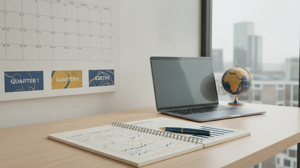 Planning your tax forecast Quarterly planning setup for tracking business income and expenses.