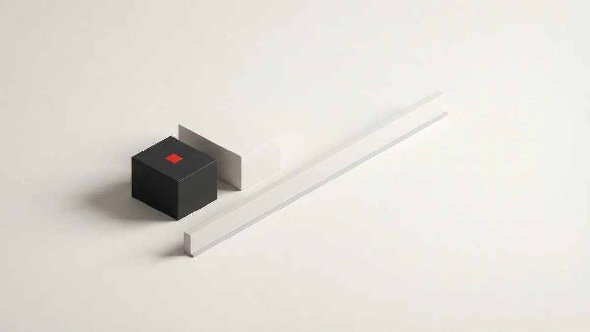 Geometric blocks meet a raised plane as a visual metaphor for BET filing thresholds