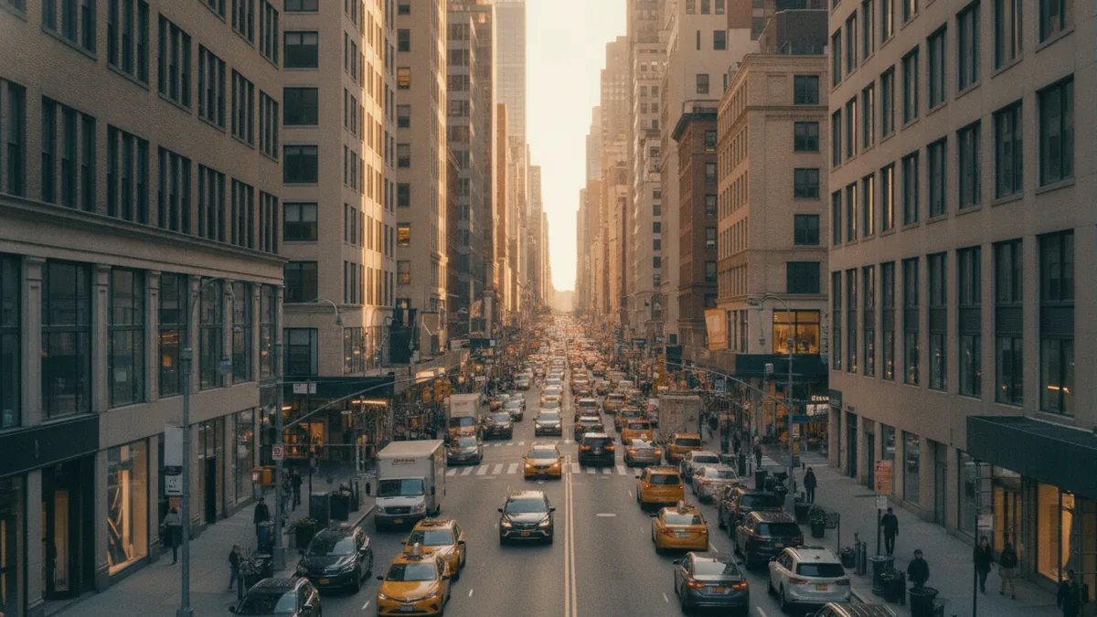 New York consumption tax context New York city street view representing commerce and tax compliance context.