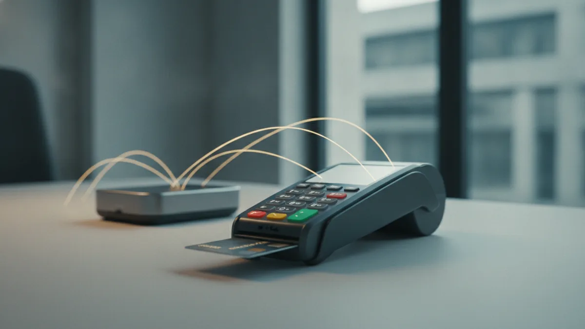 Credit card payment flow Abstract card payment flow from checkout through bank approval and settlement