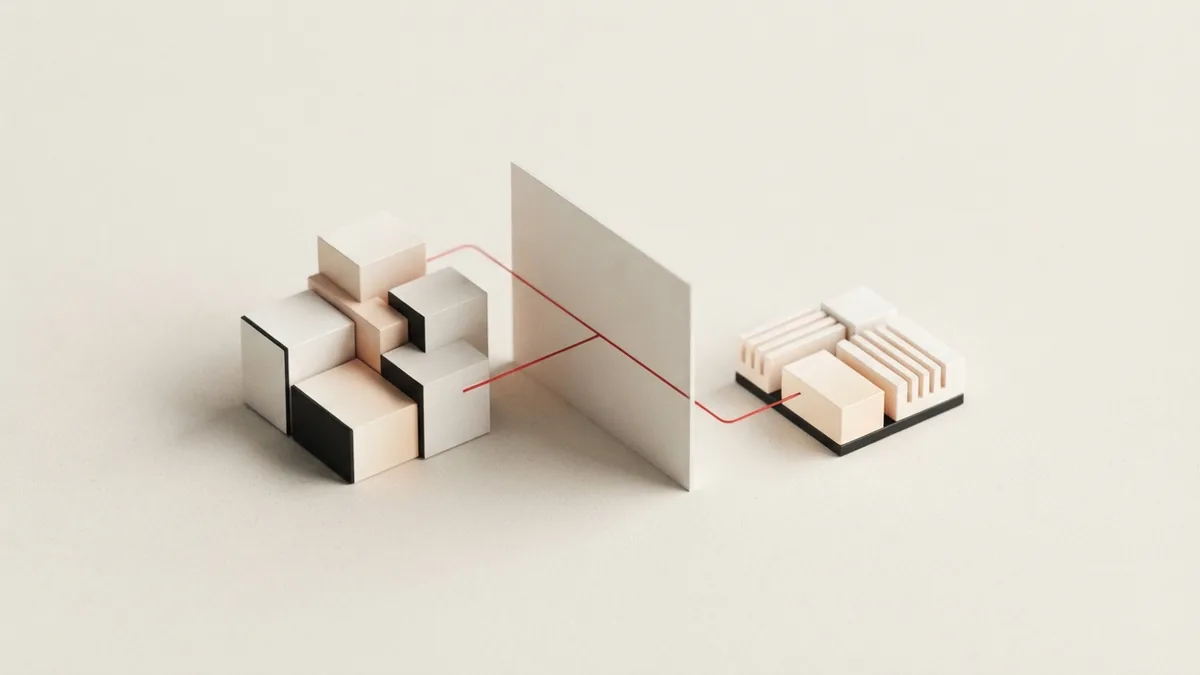 Modular blocks and a routed line show how a gateway and processor share payment tasks
