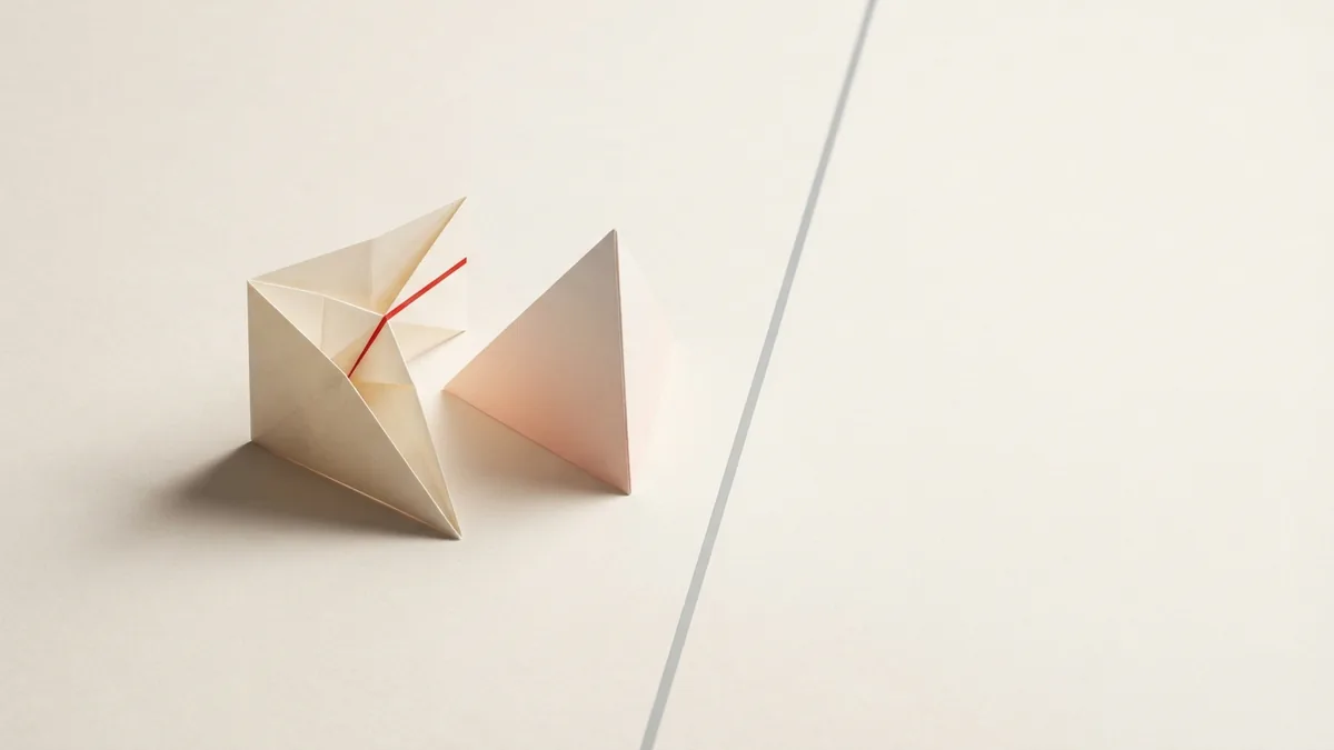 Folded paper forms and a precise boundary line represent VAT support and eligibility checks