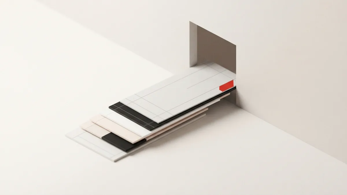 Layered cards passing a clear threshold represent the steps in a VAT relief request