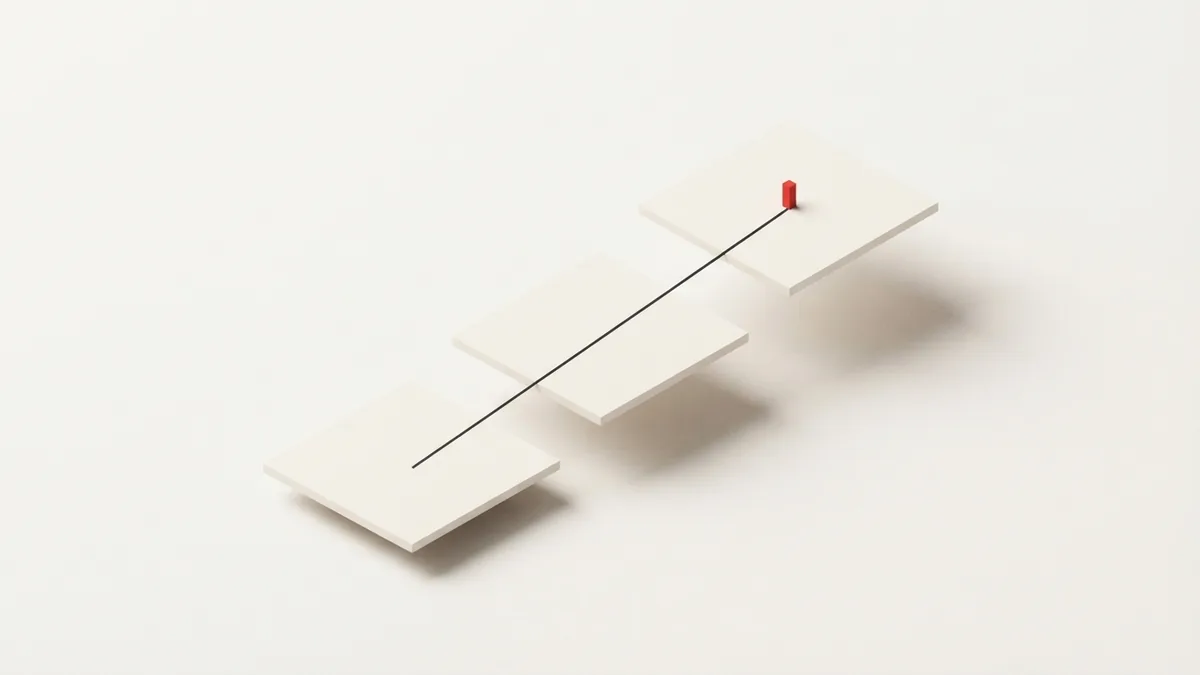 Three connected geometric planes show a staged path for registering business tax accounts