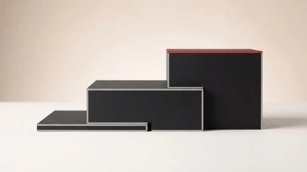 Three geometric slabs representing standard and reduced Romania VAT rates