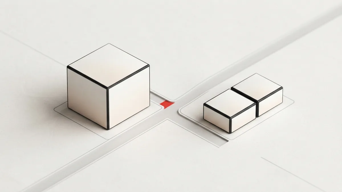 Business structure planning choices Three modular blocks along a narrow path suggest business structure and tax planning choices