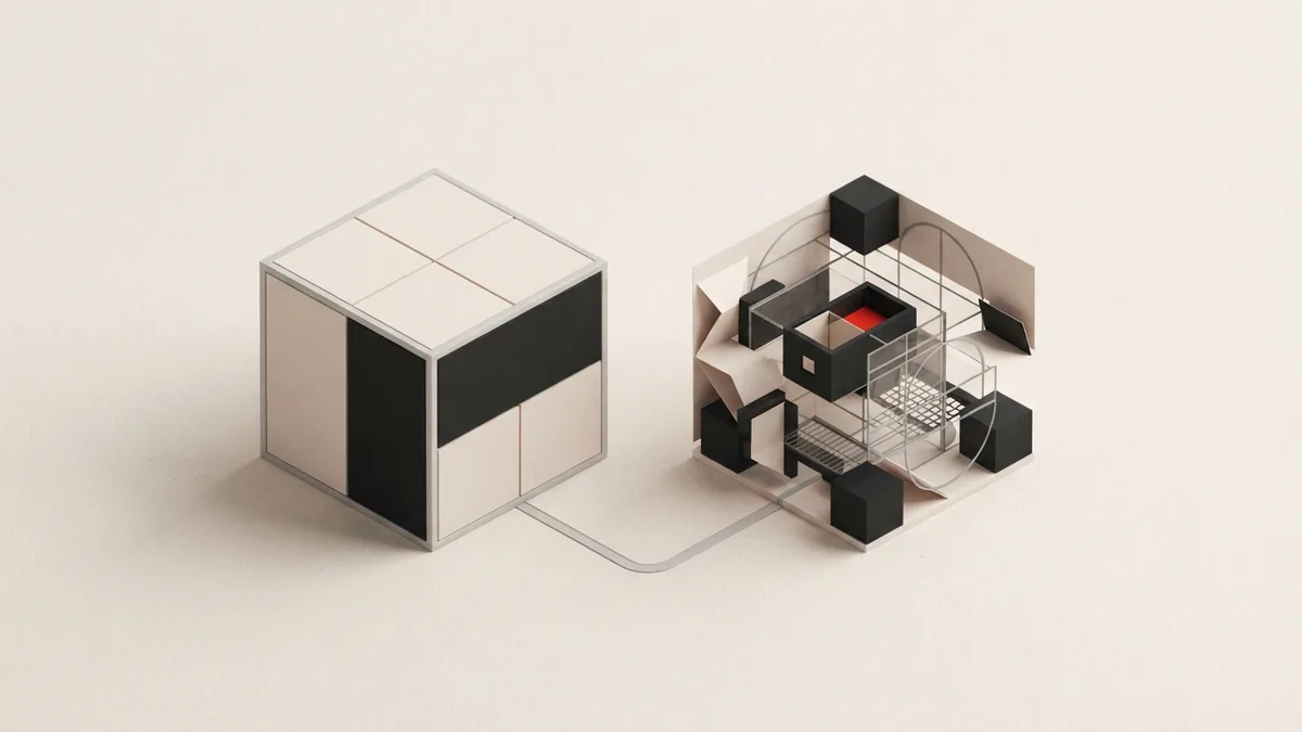 Two contrasting modular structures representing hosted and licensed shopping cart systems