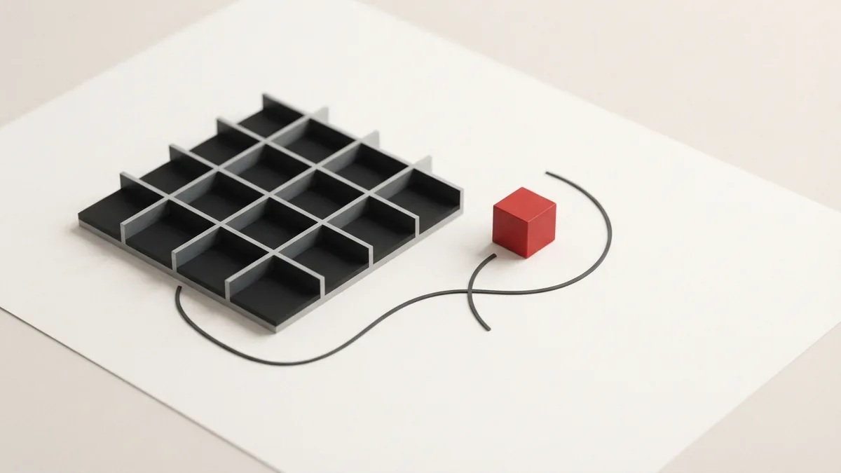 Abstract grid and route line representing organized tax planning for business owners