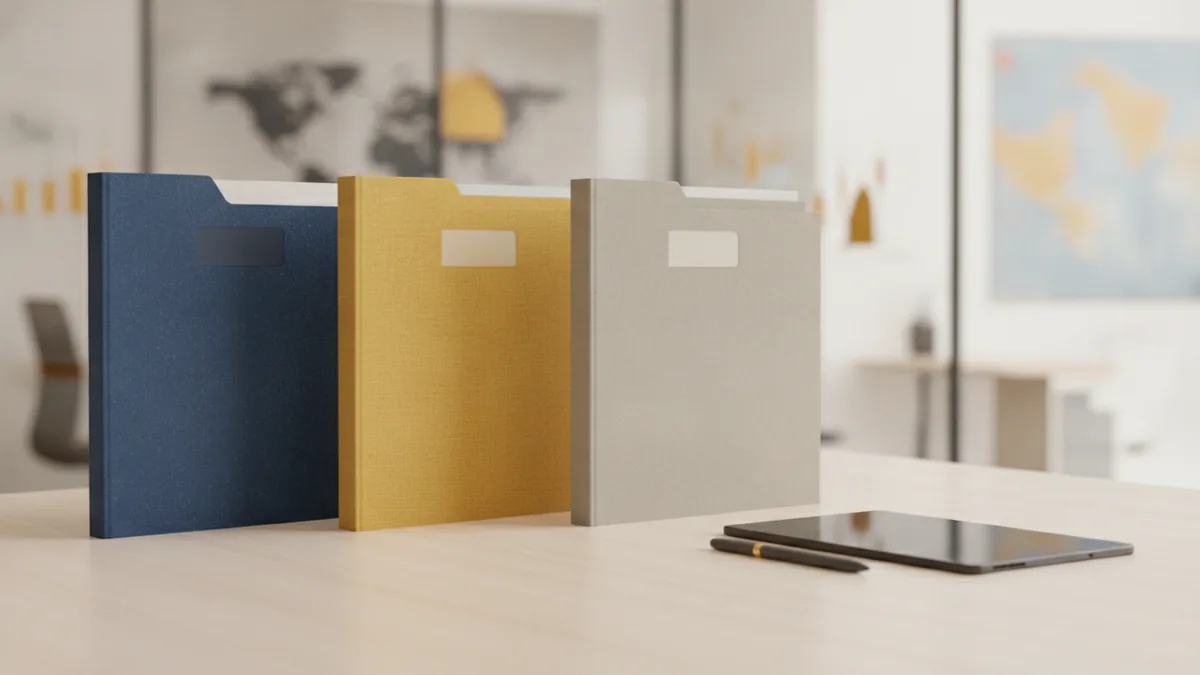 Organized folders representing different small business tax program types