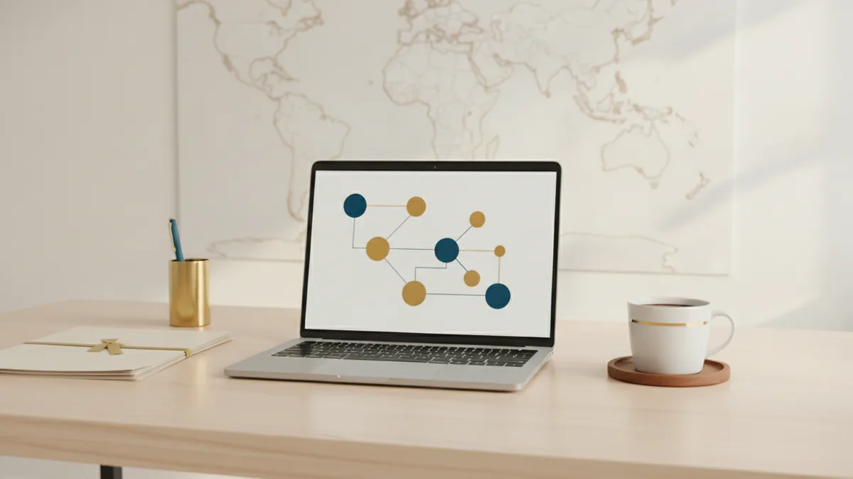Business records and laptop setup reflecting common entity reporting needs