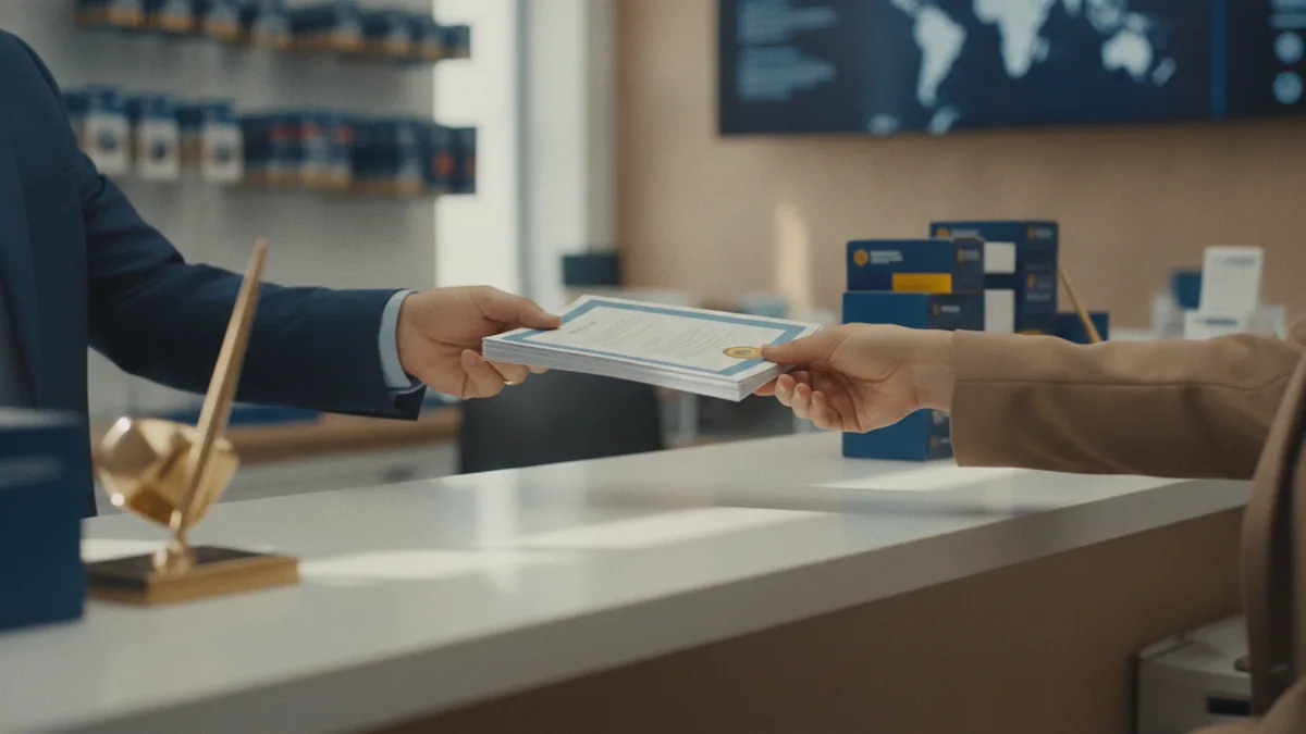 Submit exemption paperwork on time Paperwork exchange supporting tax-free purchase claims at checkout.