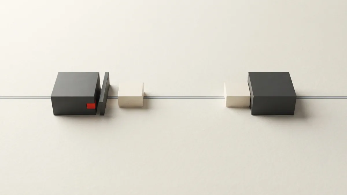 ACH credits and debits in simple form Geometric forms show the two directions of ACH credits and debits