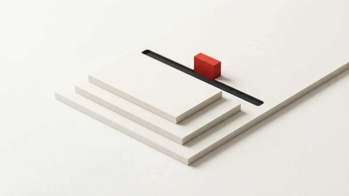 Payment safeguards and bank checks Layered planes and a small red block suggest checks that help protect bank payments