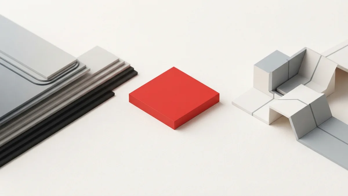Abstract geometric forms representing streaming apps and online services