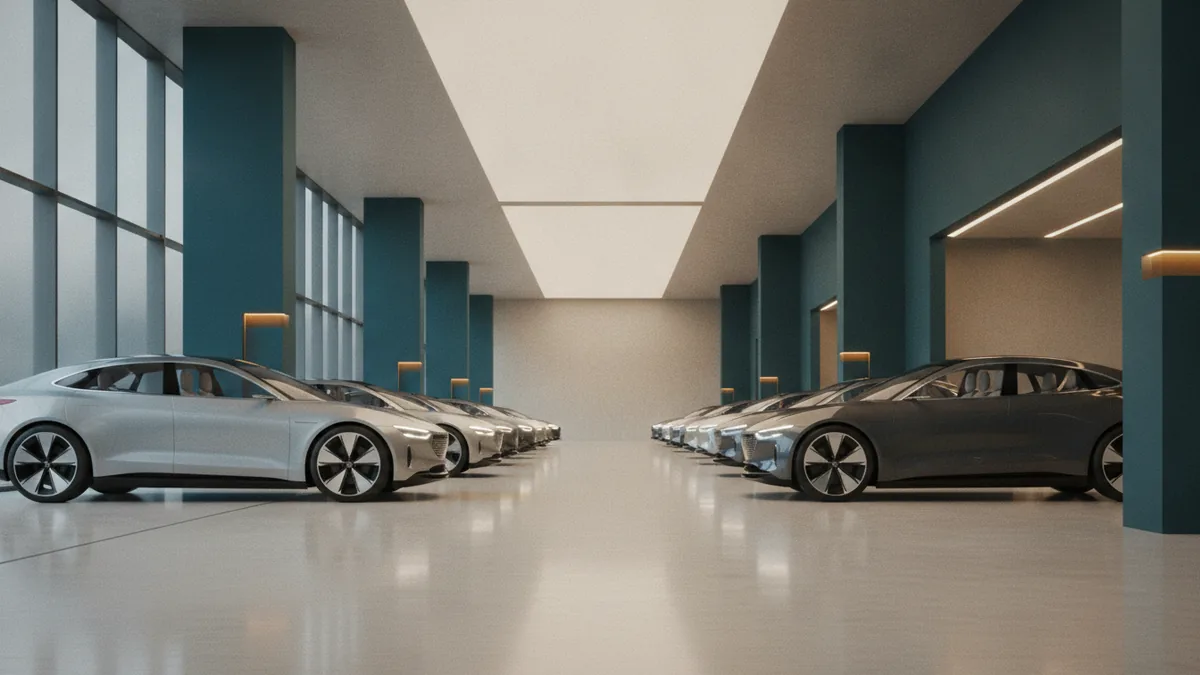 Pre-registered and VAT-qualifying rules Showroom cars lined up to consider pre-registered status and VAT handling