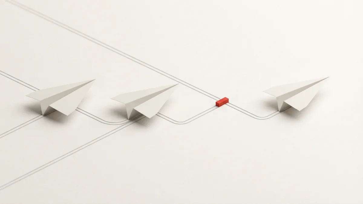 Connected paper planes showing VAT duties across several EU countries