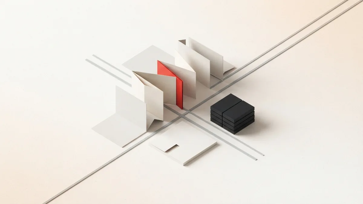Abstract forms and routed lines showing the steps in an Italian VAT refund claim