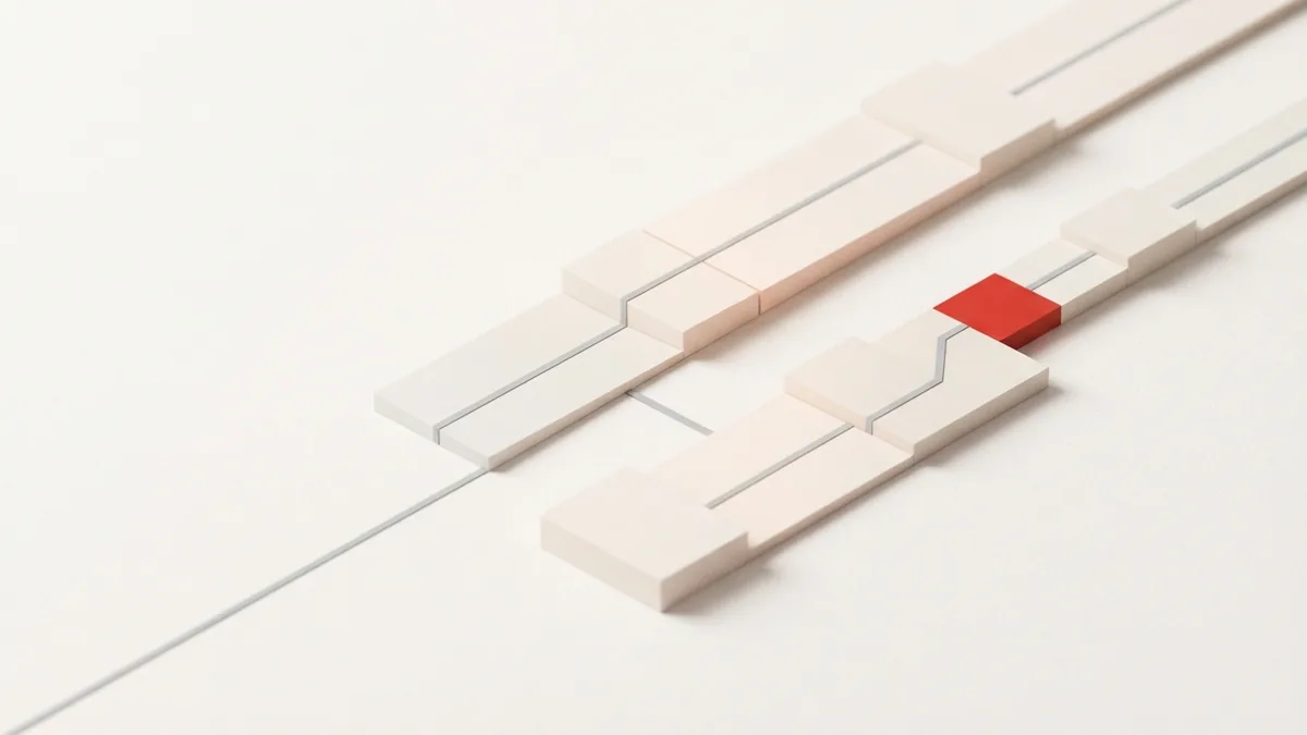 Geometric rails and blocks showing two distinct VAT exemption routes